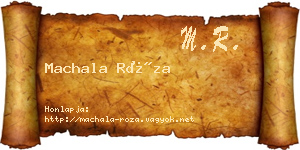 Machala Róza névjegykártya